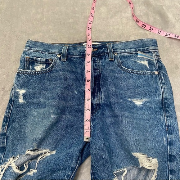 New! Frame Le Slouch Bermuda Shorts Riverrun Blue 21830 - Picture 11 of 14